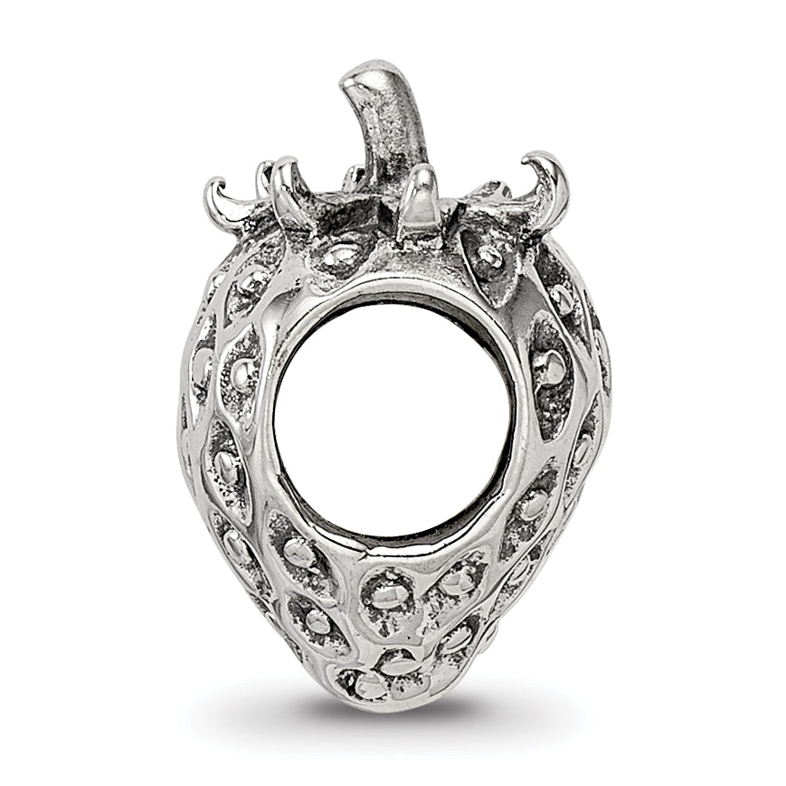 Sterling Silver 925 Strawberry Bead with Antiqued Finish Solid Craftsmanship