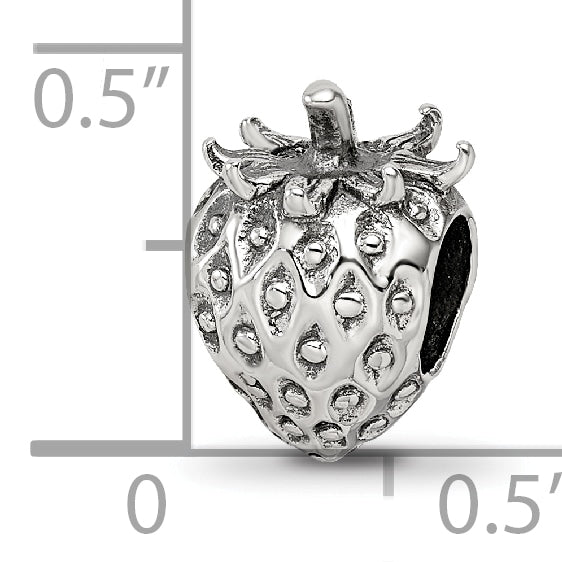 Sterling Silver 925 Strawberry Bead with Antiqued Finish Solid Craftsmanship