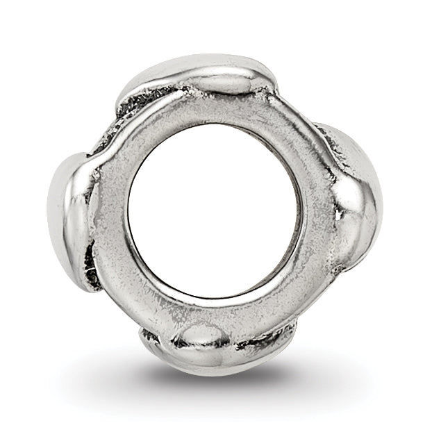 Sterling Silver 925 Heart Bead with Antiqued Finish Timeless Design