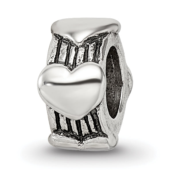 Sterling Silver Reflections Heart Bead Main image
