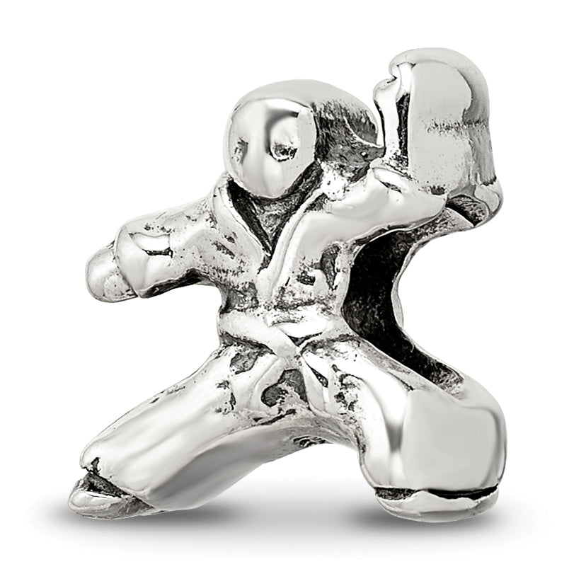 Sterling Silver Reflections Karate Person Bead Main image