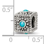 Sophia Jewelers Sterling Silver 4-Stone Turquoise Antiqued Bead