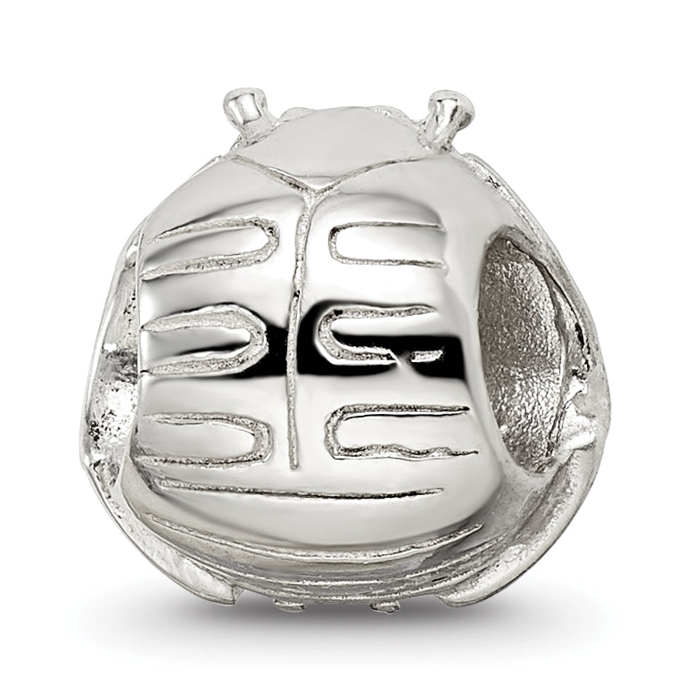 Sterling Silver 925 Enameled Ladybug Bead with Preciosa Crystal Charm