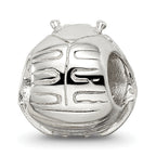 Sterling Silver 925 Enameled Ladybug Bead with Preciosa Crystal Charm