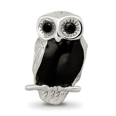 Sterling Silver Reflections Enameled Wise Owl Bead