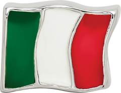 Sterling Silver Reflections Enameled Italy Flag Bead