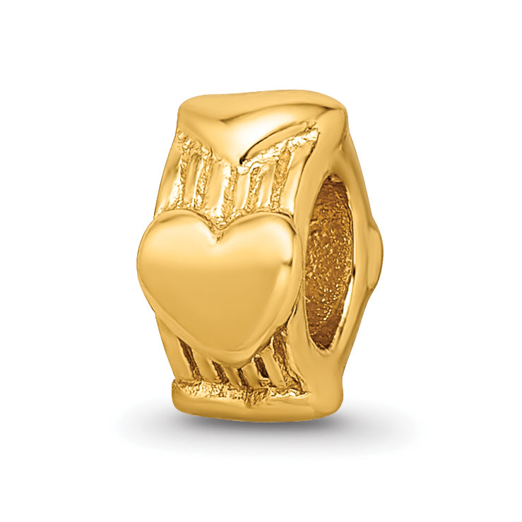 Sterling Silver Gold-plated Reflections Heart Bead Main image
