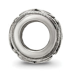 Sterling Silver 925 Heart Bead with Antiqued Finish Solid