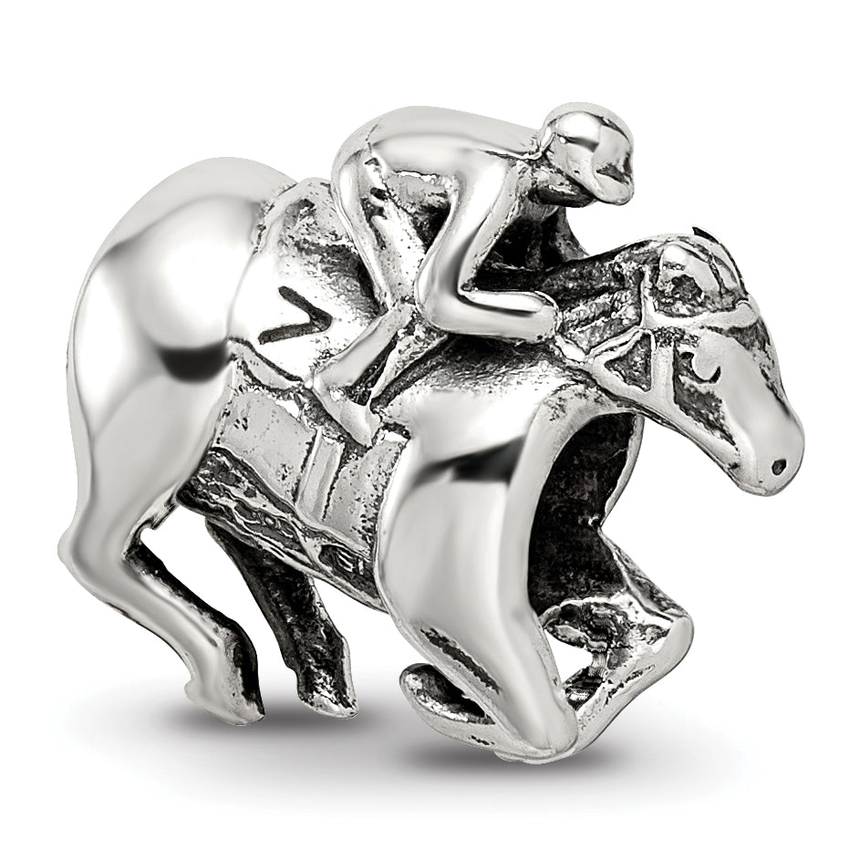 Sterling Silver Reflections Race Horse Bead Main image