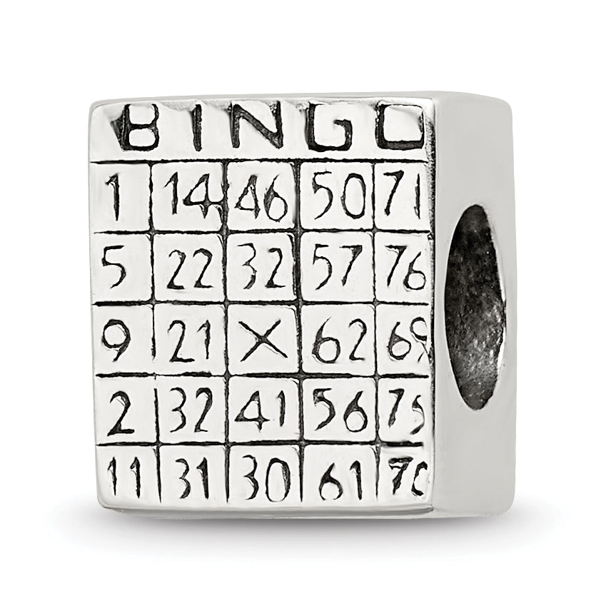 Sterling Silver Reflections Bingo Card Bead Main image