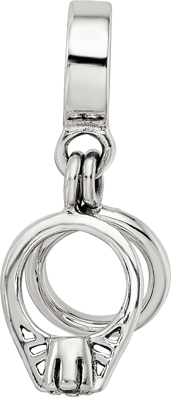 Sterling Silver Reflections CZ Bridal Rings Dangle Bead