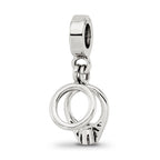 Sterling Silver Reflections CZ Bridal Rings Dangle Bead