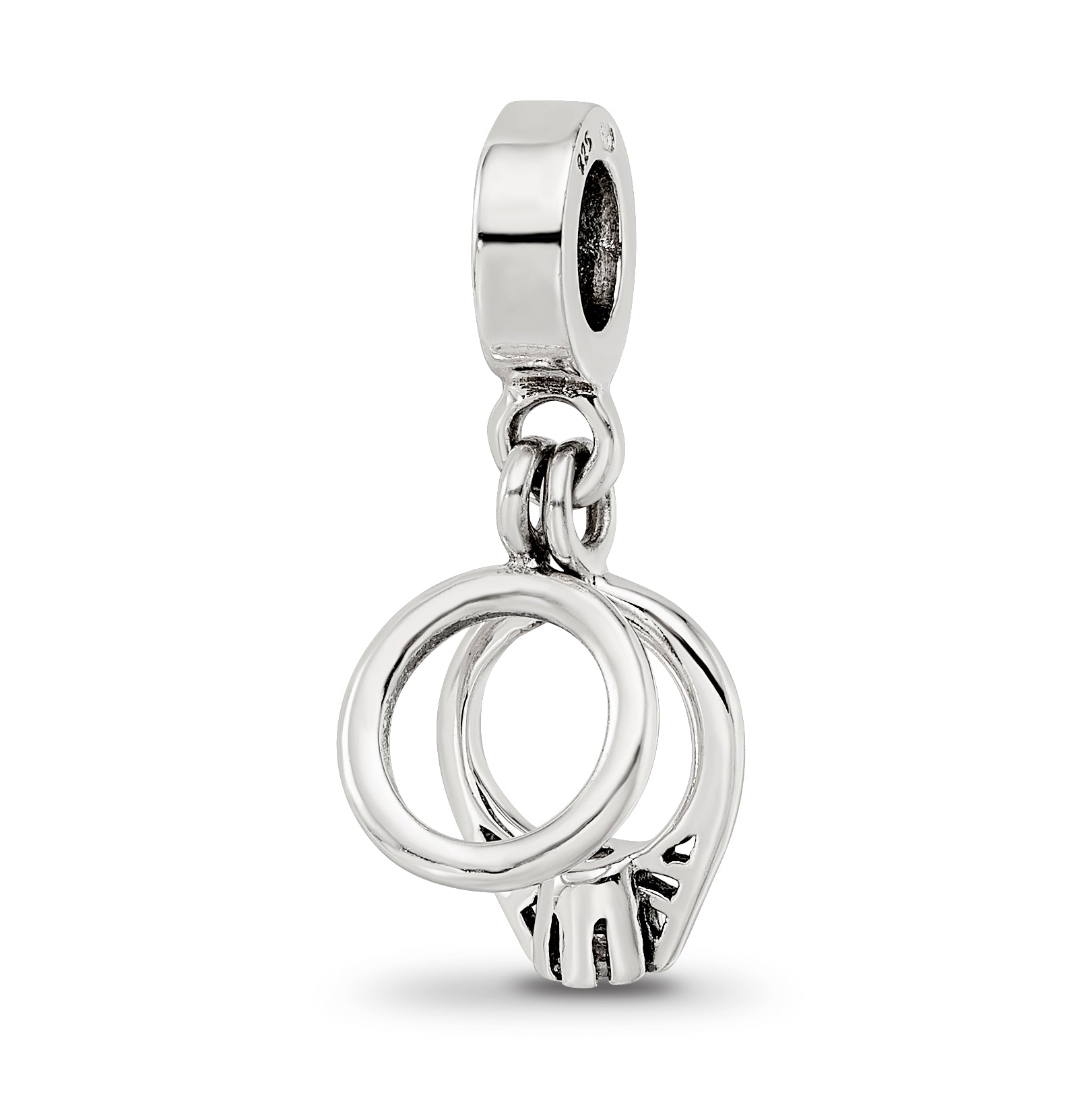 Sterling Silver Reflections CZ Bridal Rings Dangle Bead
