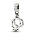 Sterling Silver Reflections CZ Bridal Rings Dangle Bead