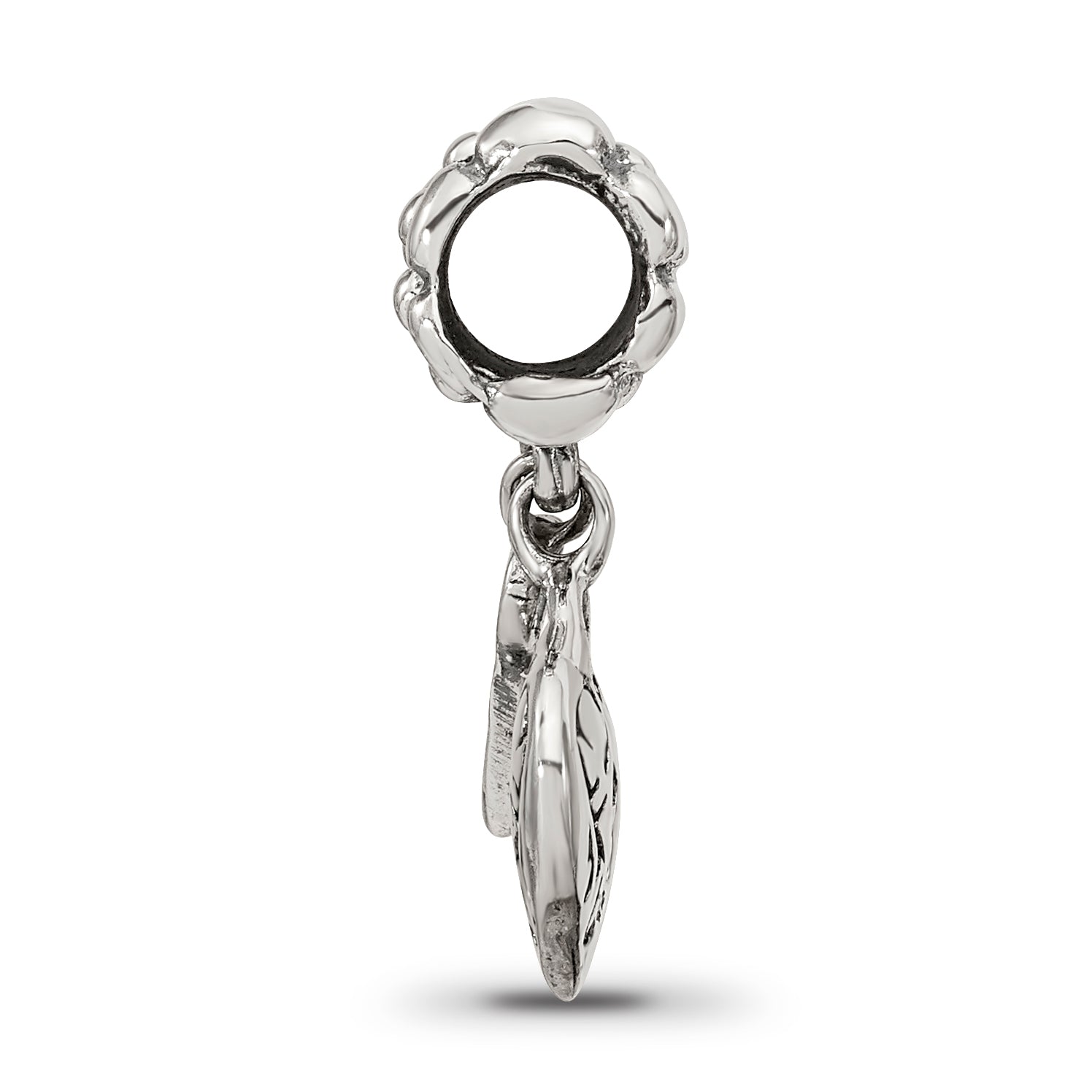 Sterling Silver Reflections Heart & Key Dangle Bead
