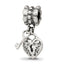 Sterling Silver Reflections Heart & Key Dangle Bead