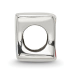 Sterling Silver 925 France Flag Enameled Bead with Antiqued Finish