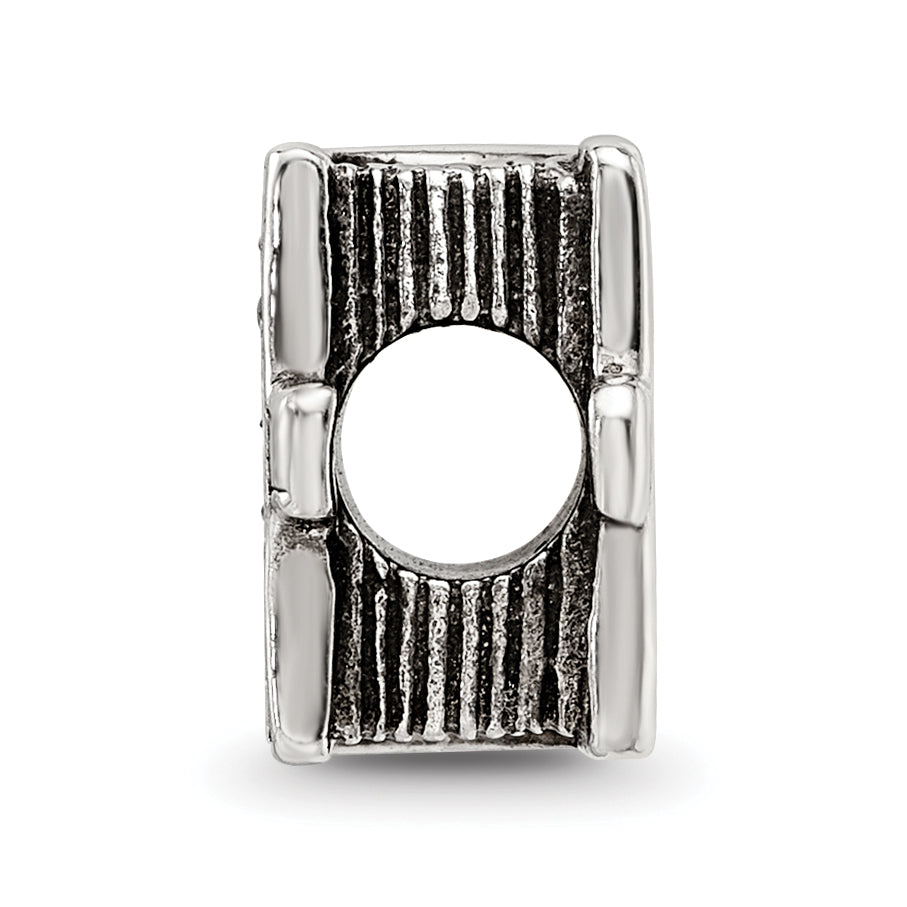 Sterling Silver 925 Marcasite Cross Bead with Polished Finish