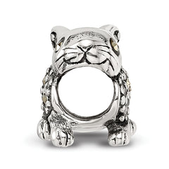 Sterling Silver 925 Marcasite Rabbit Bead Polished Solid Finish
