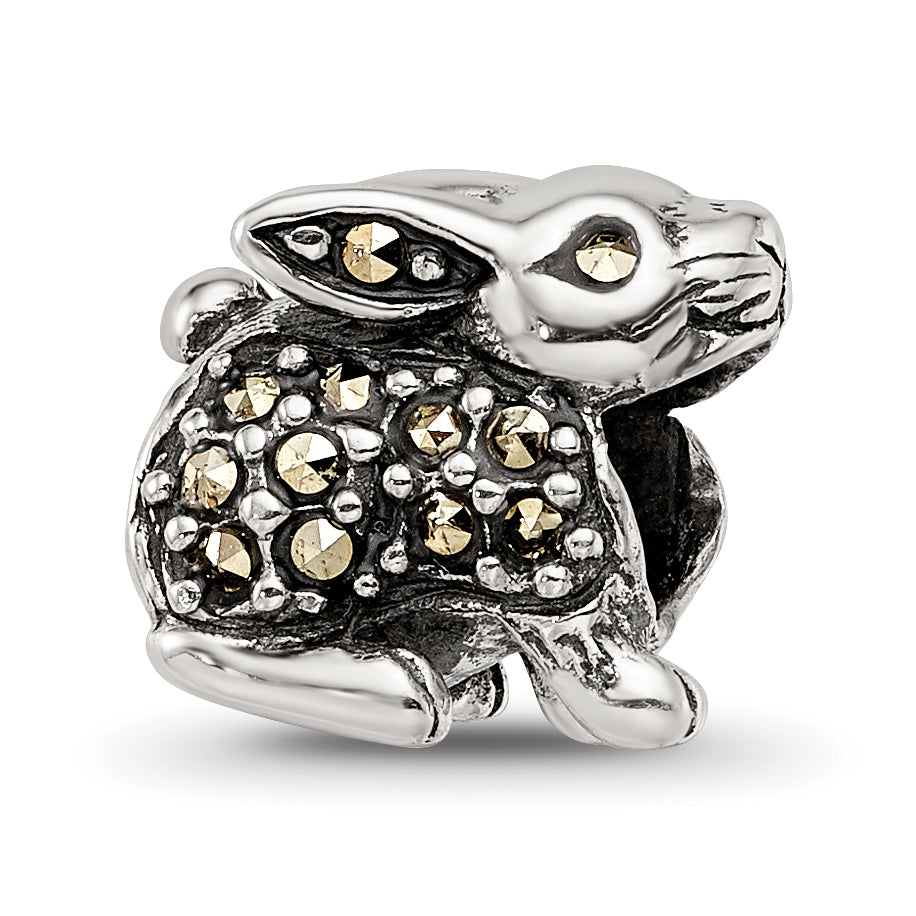 Sterling Silver Reflections Marcasite Rabbit Bead Main image