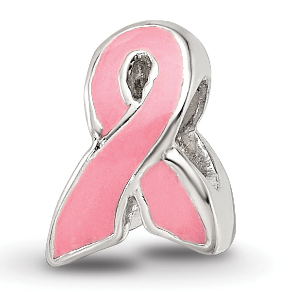Sterling Silver Reflections Kids Enameled Breast Cancer Awareness Bead