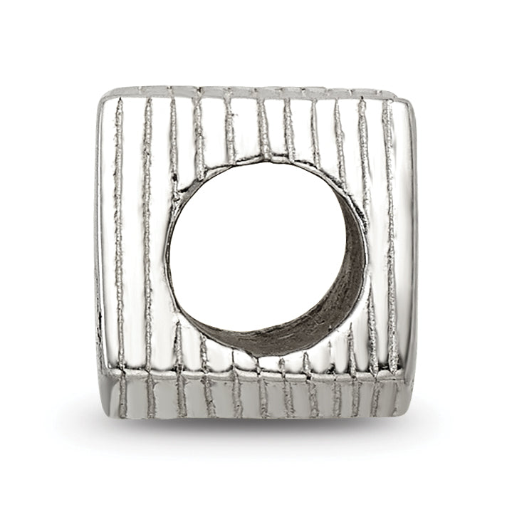 Sterling Silver 925 Enameled Blackjack Bead with Polished Finish Elegant Theme Secondary image