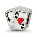 Sterling Silver Reflections Enameled Blackjack Bead