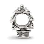 Sterling Silver 925 Christmas Tree Bead with Polished Finish Solid Design