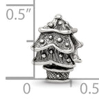 Sterling Silver 925 Christmas Tree Bead with Polished Finish Solid Design