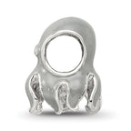 Sterling Silver 925 Enameled Octopus Bead with Polished Finish