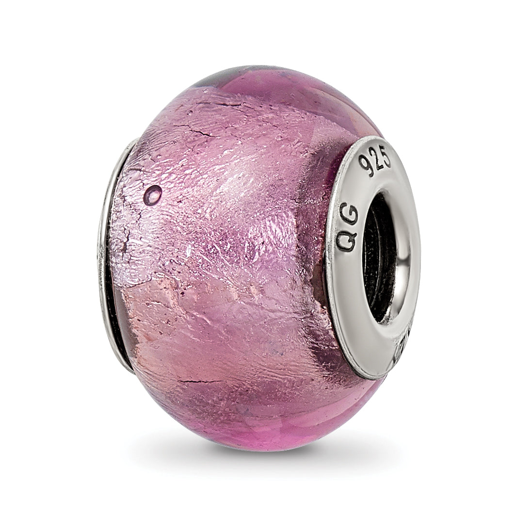 Sterling Silver Reflections Lavender Italian Murano Bead Main image