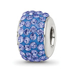 Sterling Silver Reflections Blue Full Preciosa Crystal Bead