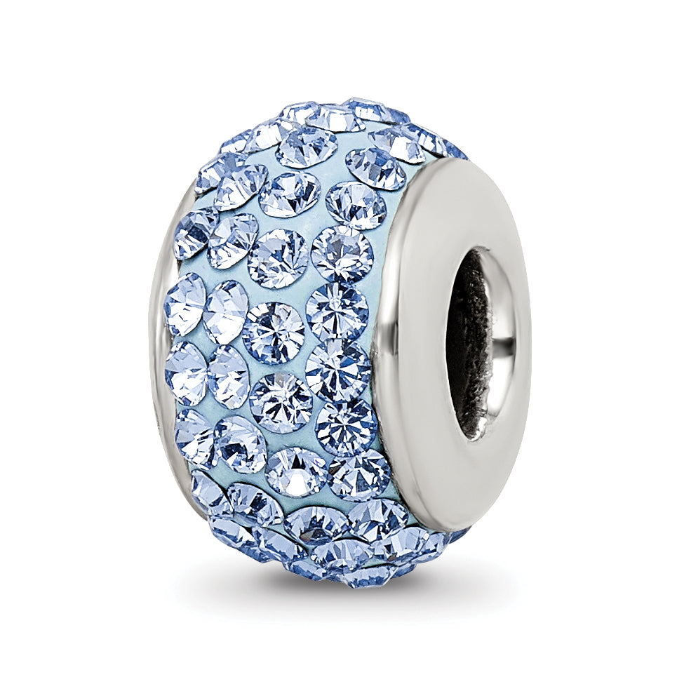 Sterling Silver Reflections Light Blue Full Preciosa Crystal Bead Main image