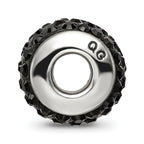 Sophia Jewelers Sterling Silver 925 Polished Black Crystal Bead