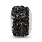 Sophia Jewelers Sterling Silver 925 Polished Black Crystal Bead