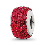 Sterling Silver Reflections Scarlet Full Preciosa Crystal Bead
