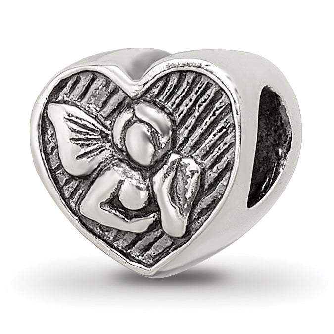 Sterling Silver Reflections Angel Heart Bead Main image