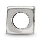 Sterling Silver 925 Heart Cube Bead with Antiqued Finish, Solid Craftsmanship