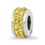 Sterling Silver Reflections Yellow Double Row Preciosa Crystal Bead