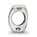 Sterling Silver 925 Love Note Bead with Polished Finish Solid and Elegant Design