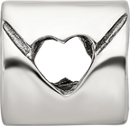 Sterling Silver 925 Love Note Bead with Polished Finish Solid and Elegant Design