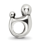 Sterling Silver 925 Family of 3 Bead with Antiqued Finish Solid Cast