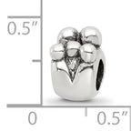 Sterling Silver 925 Family of 5 Bead with Antiqued Finish Solid Cast