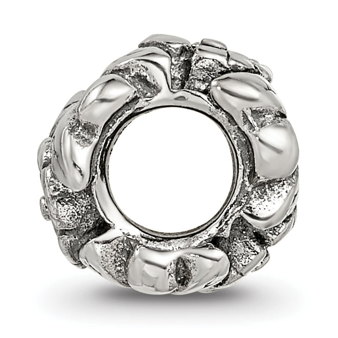 Sterling Silver 925 Floral Themed Bead with Antiqued Finish Secondary image