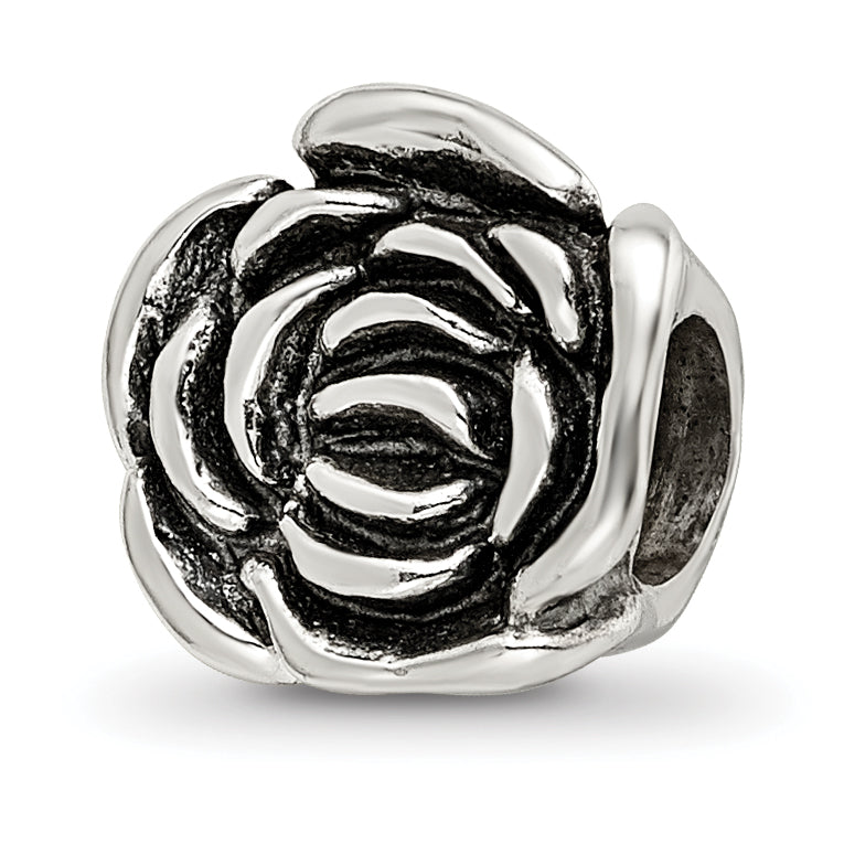 Sterling Silver Reflections Rose Floral Bead Main image