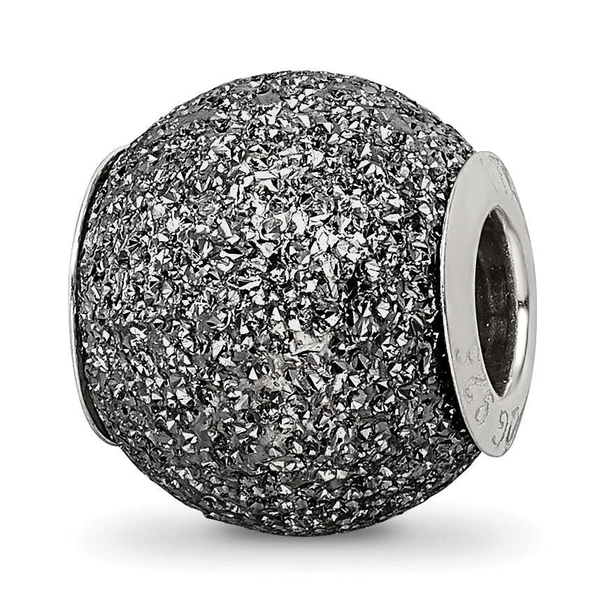 Sterling Silver Reflections Grey Laser Cut Bead Main image