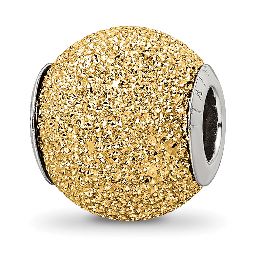 Sterling Silver Reflections Gold-plated Laser Cut Bead Main image