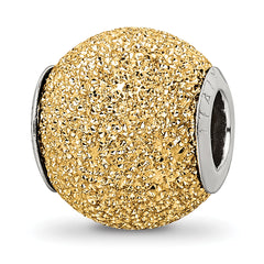 Sterling Silver Reflections Gold-plated Laser Cut Bead