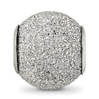 Sterling Silver 925 Rhodium Plated Hollow Bead with Laser Cut Design