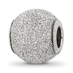 Sterling Silver Reflections Light Grey Laser Cut Bead